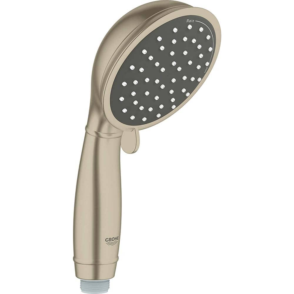 Grohe - Shower Heads & Accessories; Type: Shower Head ; Material: Metal ; GPM: 1.75 ; Face Diameter: 4 (Inch); Finish/Coating: Brushed; Nickel ; Settings: Spray, Pulse, Combination Pulse-Massage - Exact Industrial Supply