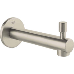 Grohe - Shower Heads & Accessories; Type: Tub Spout ; Material: Metal ; GPM: 2.50 ; Face Diameter: 6.75 (Inch); Finish/Coating: Nickel; Brushed ; Settings: Spray, Pulse, Combination Pulse-Massage - Exact Industrial Supply