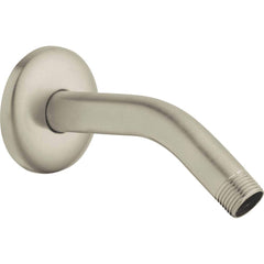 Grohe - Shower Supports & Kits; Type: Shower Arm ; Length (Inch): 5.625 ; Material: Metal ; Diameter (Inch): 0.5 ; Finish/Coating: Brushed; Nickel - Exact Industrial Supply