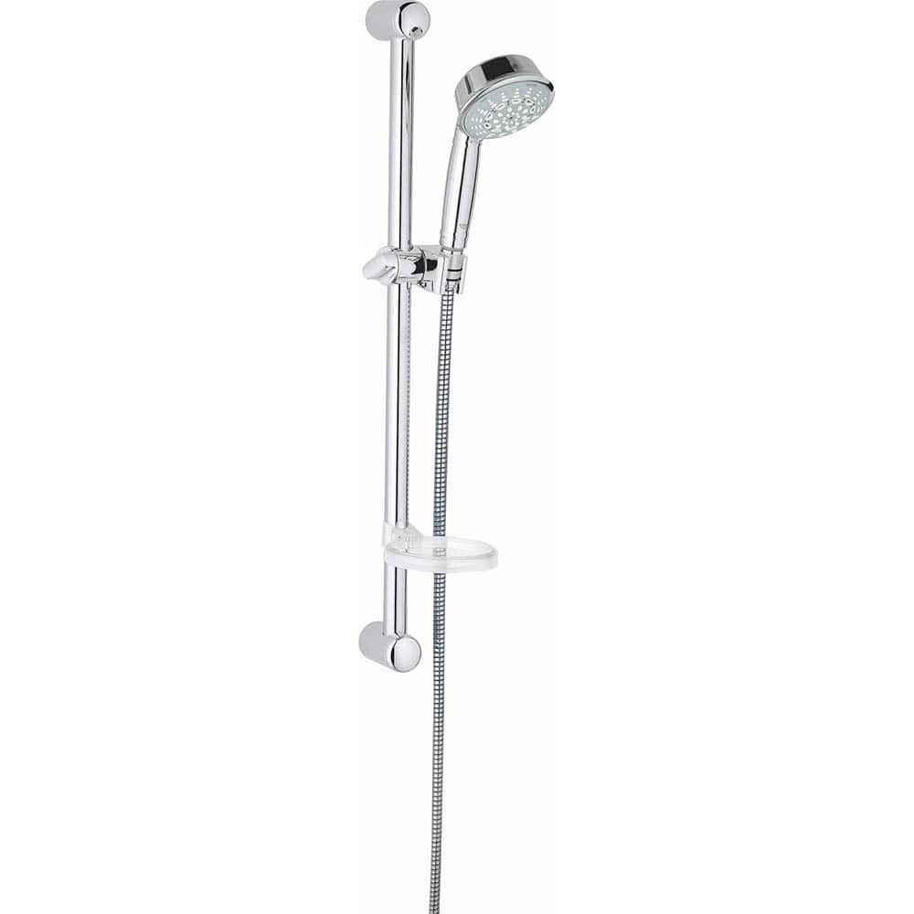 Grohe - Shower Heads & Accessories; Type: Hand Shower ; Material: Metal ; GPM: 2.50 ; Face Diameter: 4 (Inch); Finish/Coating: Polished Chrome ; Settings: Spray, Pulse, Combination Pulse-Massage - Exact Industrial Supply