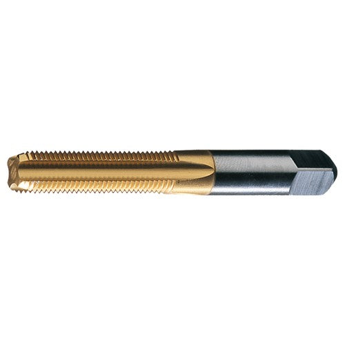 ‎5/16-24 UNF 4 Flute H3 HSS Standard Bottoming Chamfer General Purpose Hand Tap- TiN - Exact Industrial Supply