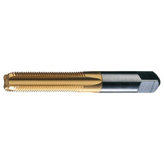 ‎9/16-12 UNC 4 Flute H3 HSS Standard Bottoming Chamfer General Purpose Hand Tap- TiN - Exact Industrial Supply