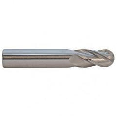 1/4 TuffCut GP Standard Length 4 Fl Ball Nose TiN Coated Center Cutting End Mill - Americas Industrial Supply