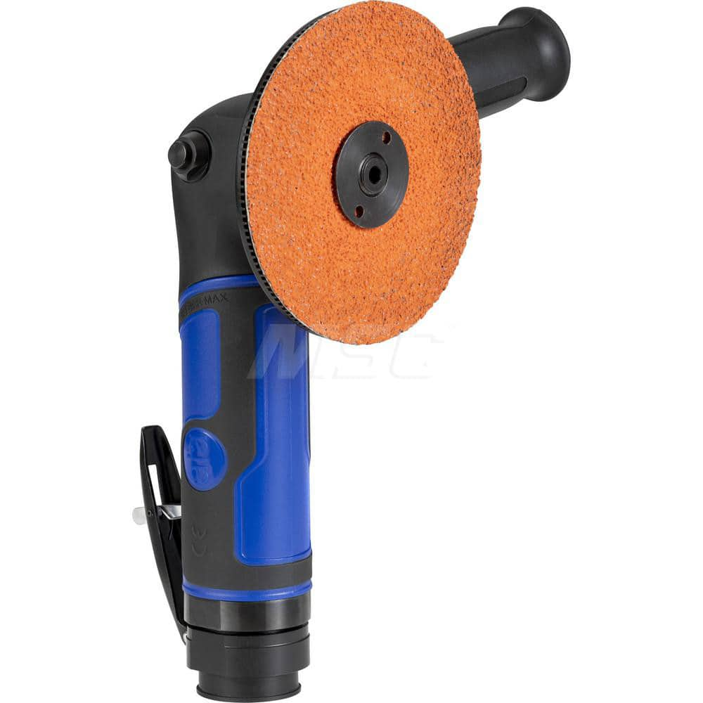 Air Handheld Disc Sander: 5'' Pad Dia, 12,000 RPM 35 psi, 1/2'' Inlet, Rear Exhaust