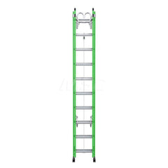 Extension Ladders; Type: Extension Ladder; Material: Fiberglass; Working Length: 21 Feet; Load Capacity (Lb.): 375; Extended Ladder Height: 24; Step Material: Aluminum; Step Ladder Height: 21.25; Overall Depth: 6 in; Number Of Steps: 28; Ladder Rating: Ty