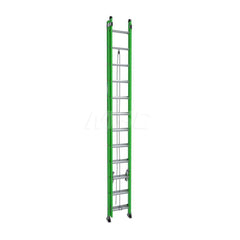 Extension Ladders; Type: Extension Ladder; Material: Fiberglass; Working Length: 21 Feet; Load Capacity (Lb.): 375; Extended Ladder Height: 24; Step Material: Aluminum; Step Ladder Height: 17.42; Overall Depth: 6 in; Number Of Steps: 24; Ladder Rating: Ty