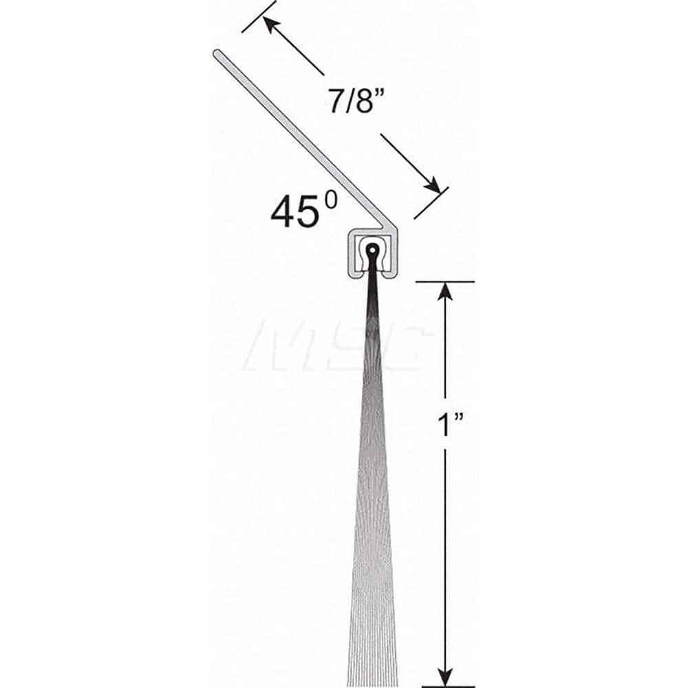 Sweeps & Seals; Product Type: Garage & Dock Door Sweep with Weather Seal; Flange Material: Anodized Aluminum; Overall Height: 1.875; Bristle Length: 1; Flange Width: 0.8750; Bristle Material: Nylon; Overall Length (Inch): 8.00; Length (Inch): 8.00; Overal