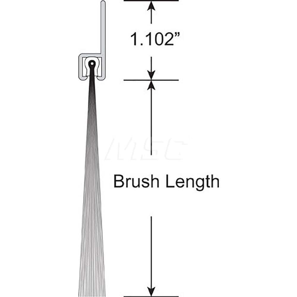 Sweeps & Seals; Product Type: Garage & Dock Door Sweep with Weather Seal; Flange Material: Anodized Aluminum; Overall Height: 2.625; Bristle Length: 1.5; Flange Width: 1.1250; Bristle Material: Nylon; Overall Length (Inch): 10.00; Length (Inch): 10.00; Ov