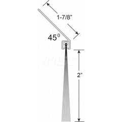 Sweeps & Seals; Product Type: Garage & Dock Door Sweep with Weather Seal; Flange Material: Anodized Aluminum; Overall Height: 3.875; Bristle Length: 2; Flange Width: 1.8750; Bristle Material: Nylon; Overall Length (Inch): 12.00; Length (Inch): 12.00; Over