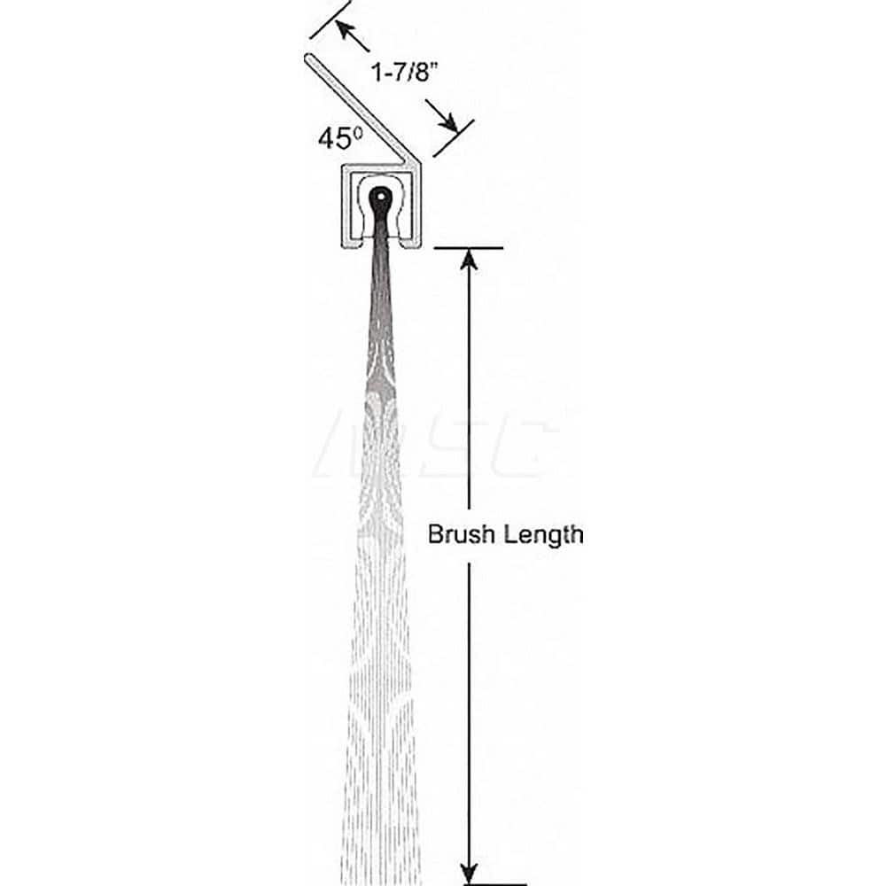 Sweeps & Seals; Product Type: Garage & Dock Door Sweep with Weather Seal; Flange Material: Anodized Aluminum; Overall Height: 4.875; Bristle Length: 3; Flange Width: 1.8750; Bristle Material: Nylon; Overall Length (Inch): 10.00; Length (Inch): 10.00; Over