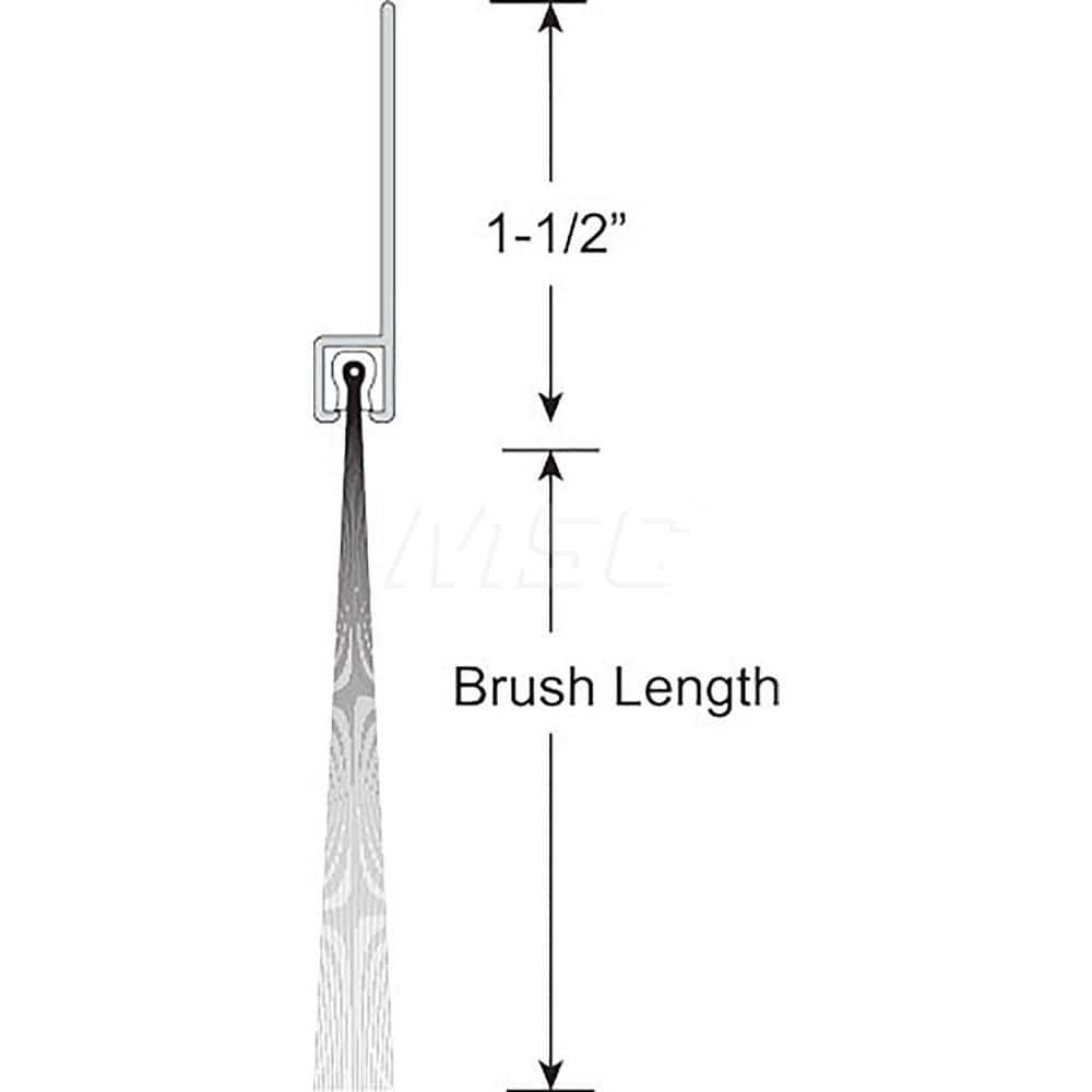 Sweeps & Seals; Product Type: Garage & Dock Door Sweep with Weather Seal; Flange Material: Anodized Aluminum; Overall Height: 4.5; Bristle Length: 3; Flange Width: 1.5000; Bristle Material: Polypropylene; Overall Length (Inch): 7.83; Length (Inch): 7.83;