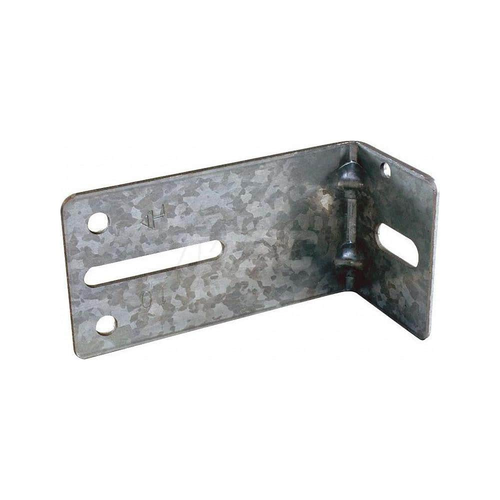 Garage Door Hardware; Type: Garage Door Track Jamb bracket, # 11; For Use With: Commercial Doors; Material: Steel; Overall Length: 4.63; Overall Width: 2; Overall Height: 1.75; Finish/Coating: Galvanized; Includes: Mounting Holes and Track Attachment Slot