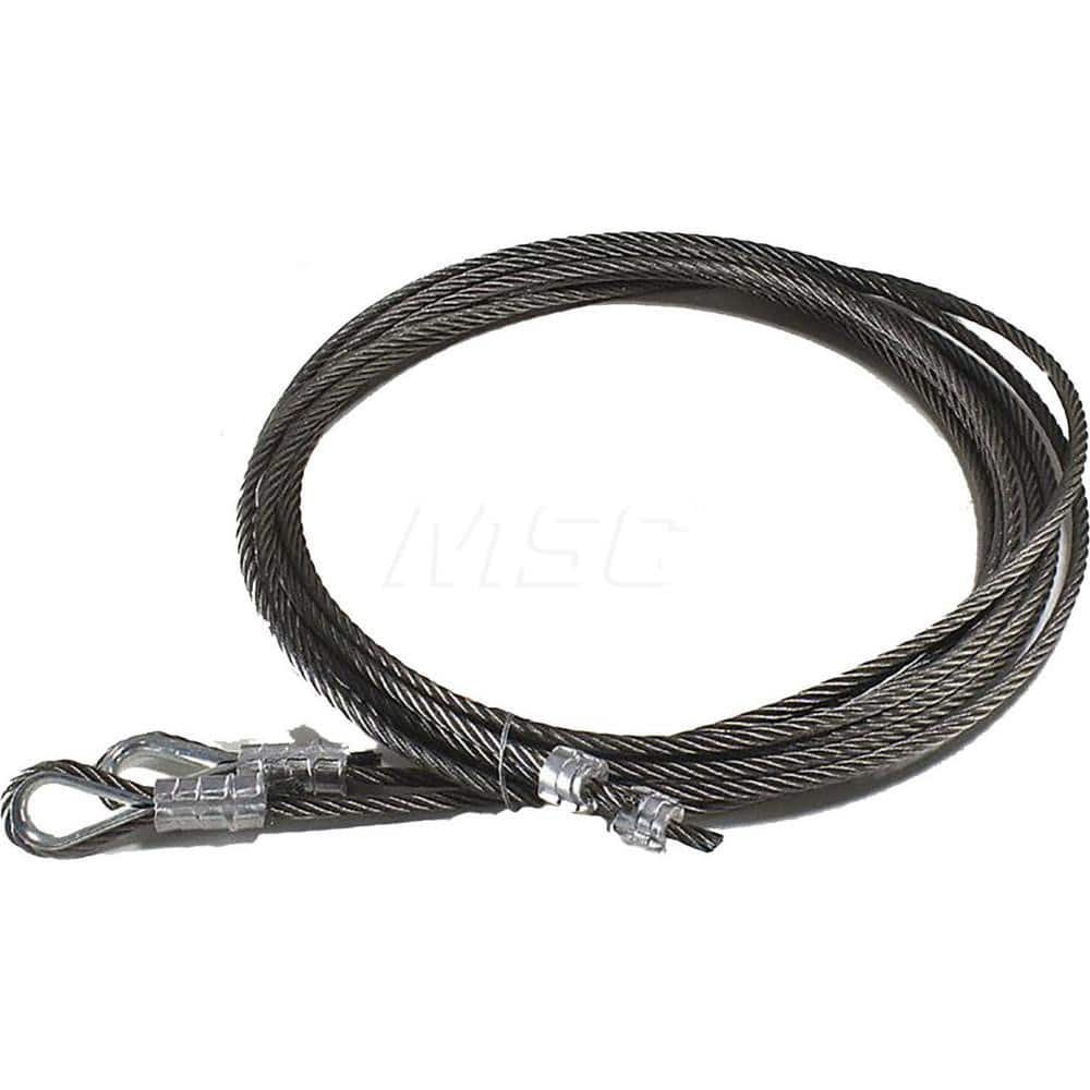 Garage Door Hardware; Type: Cable Assembly, Spring Lift; For Use With: Commercial Doors; Material: Stainless Steel; Hardware Diameter: .1562; Overall Length: 140.00; Includes: Stainless Steel Thimble; Length (Inch): 140.00; For Use With: Commercial Doors;