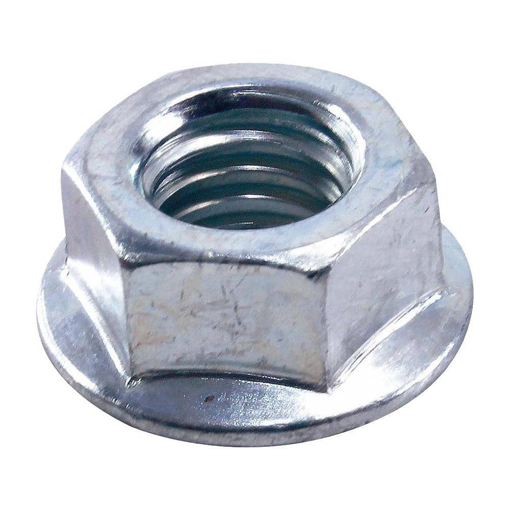 Garage Door Hardware; Type: Garage Door Hex Nut, Flanged Serrated; For Use With: Commercial Doors; Material: Steel; Hardware Diameter: .25; Finish/Coating: Zinc-Plated; For Use With: Commercial Doors; Finish: Zinc-Plated; Hardware Type: Garage Door Hex Nu