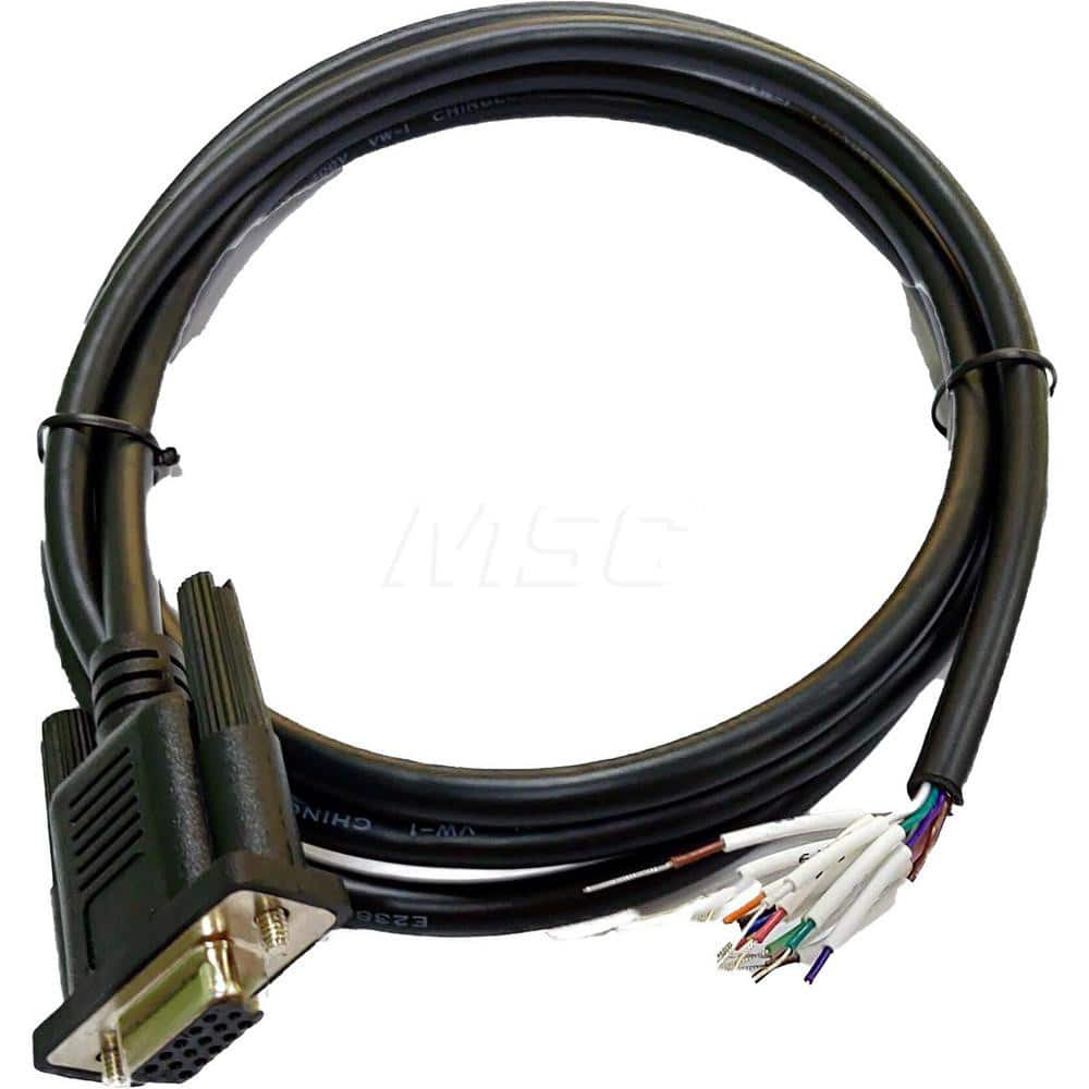 5' Female Serial Connector DB15 Computer Data Cable Flexible, Straight, Shielded