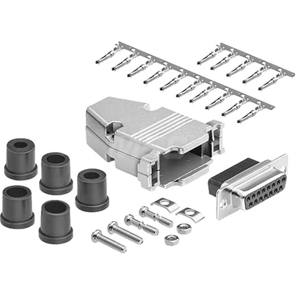 Female D-Sub RS-232 Serial DB15 Adapter Zinc Housing, Nickel-Plated, For Data Networks, Serial Data Transmission Device Management & Instrument Control