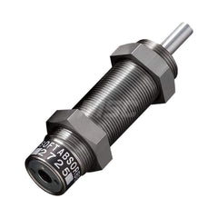 Standard-Duty Shock Absorber: 8 mm Rod Dia, 37 mm OD, 25 mm Stroke, M27 x 1.5 Thread 117.5 mm OAL, 27.3 lb Force