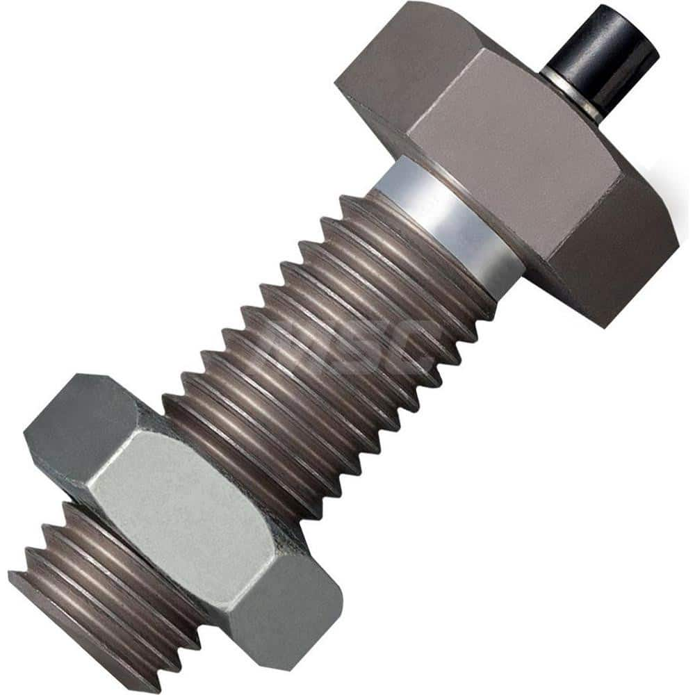 Standard-Duty Shock Absorber: 6 mm Rod Dia, 25.4 mm OD, 7 mm Stroke, M14 x 2 Thread 56 mm OAL, 4.9 lb Force