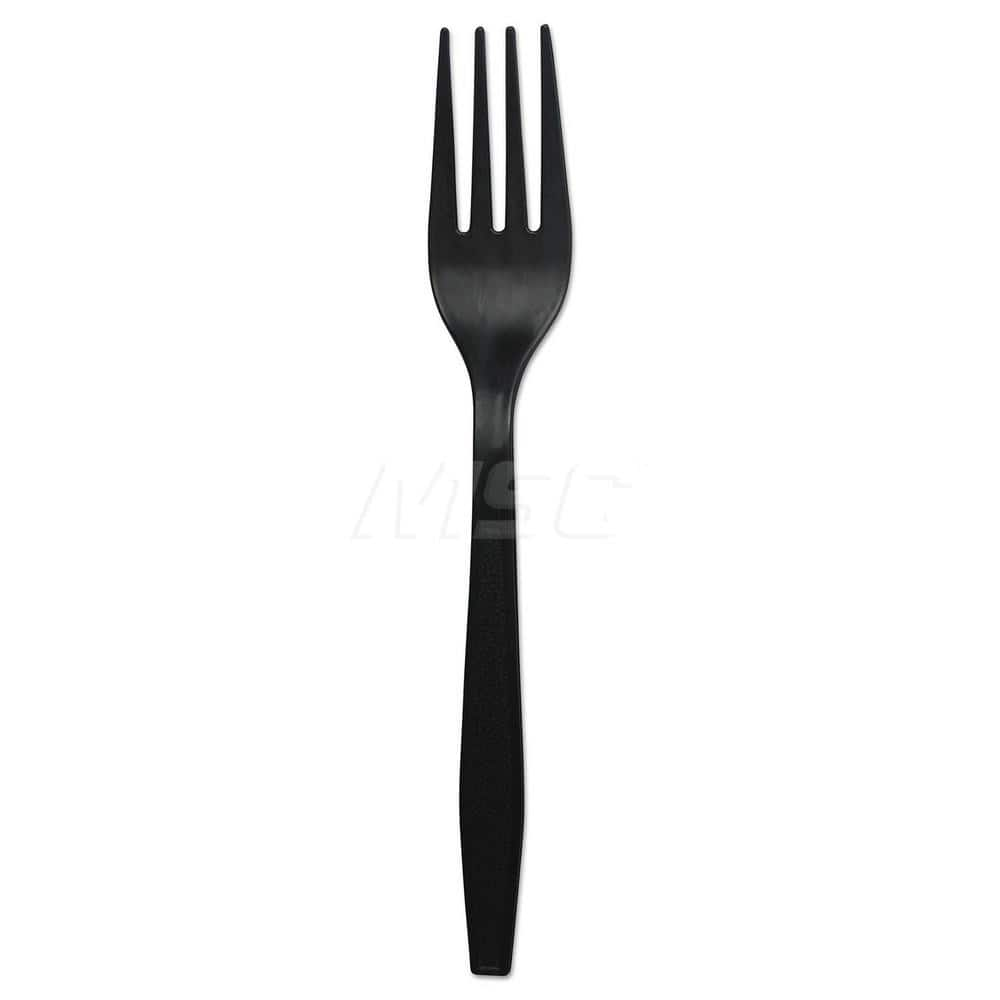 Paper & Plastic Cups, Plates, Bowls & Utensils; Flatware Type: Forks; Material: Plastic; Color: Black; Disposable: Disposable