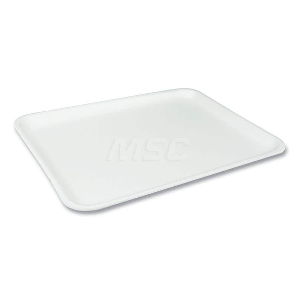 Plate & Tray: Foam, White, Solid