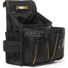 Tool Pouches & Holsters; Holder Type: Tool Pouch; Tool Type: Tool Belts & Accessories; Material: Polyester; Closure Type: No Closure; Color: Black; Number of Pockets: 14.000; Belt Included: No; Overall Depth: 7.09; Overall Height: 12.6; Insulated: No; Tet