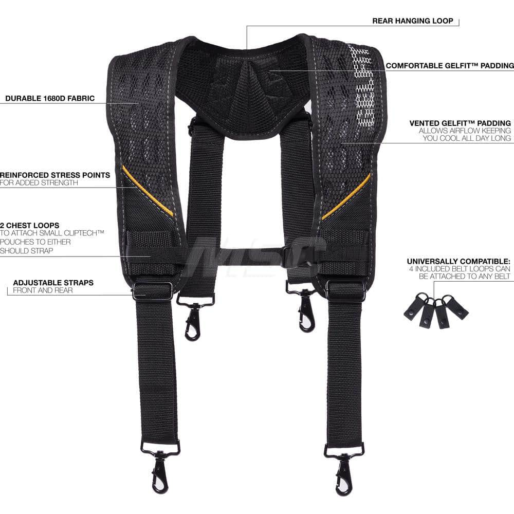 Tool Aprons & Tool Belts; Tool Type: Tool Belt; Material: Polyester; Number of Pockets: 0.000; Color: Black; Belt Type: Padded; Adjustable; Overall Width: 14; Overall Length: 1.97; Insulated: No; Tether Style: Not Tether Capable