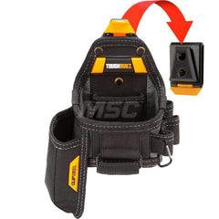 Tool Pouches & Holsters; Holder Type: Tool Pouch; Tool Type: Tool Belts & Accessories; Material: Polyester; Closure Type: No Closure; Color: Black; Number of Pockets: 4.000; Belt Included: No; Overall Depth: 4.33; Overall Height: 11.81; Insulated: No; Tet