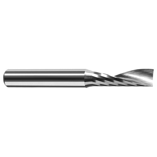 End Mills for Plastics - Single Flute - 0.0937″ (3/32″) Cutter Diameter × 0.3750″ (3/8″) Length of Cut Carbide Square Upcut End Mill for Plastic, 1 Flute - Exact Industrial Supply