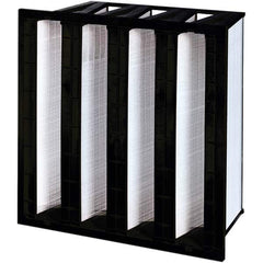 PRO-SOURCE - Pleated & Panel Air Filters; Filter Type: V-Bank Mini-Pleat ; Nominal Height (Inch): 12 ; Nominal Width (Inch): 24 ; Nominal Depth (Inch): 12 ; MERV Rating: 15 ; Media Material: Microfiberglass - Exact Industrial Supply