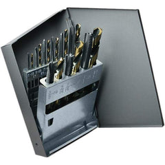 Cle-Line - Tap & Drill Sets Minimum Tap Thread Size (Inch): #6-32 Maximum Tap Thread Size (Inch): 1/2-13 - Americas Industrial Supply