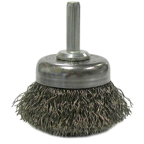 1 3/4″ Crimped Wire Utility Cup Brush, .006″ Steel Fill, 1/4″ Stem - Americas Industrial Supply