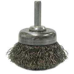 1 3/4″ Crimped Wire Utility Cup Brush, .006″ Steel Fill, 1/4″ Stem - Americas Industrial Supply