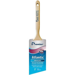 Premier Paint Roller - 3" Tapered Nylon/Polyester Angular Brush - 3-3/16" Bristle Length, 7-1/2" Wood Sash Handle - Americas Industrial Supply