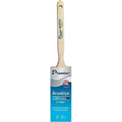 Premier Paint Roller - 2" Tapered Polyester Sash Brush - 2-11/16" Bristle Length, 7" Wood Sash Handle - Americas Industrial Supply