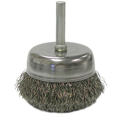 2″ Crimped Wire Utility Cup Brush, .0118″ Steel Fill, 1/4″ Stem - Americas Industrial Supply