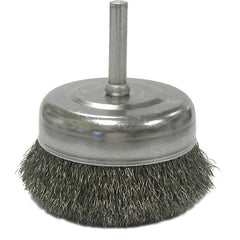 2-1/2″ Crimped Wire Utility Cup Brush, .008″ Steel Fill, 1/4″ Stem - Americas Industrial Supply