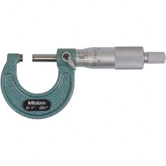 Mitutoyo - Mechanical Outside Micrometers Minimum Measurement (Decimal Inch): 0.0000 Maximum Measurement (Decimal Inch): 1.0000 - Americas Industrial Supply