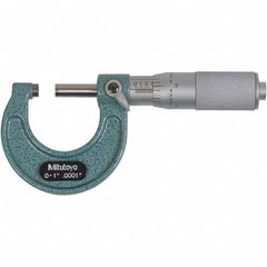 Mitutoyo - Mechanical Outside Micrometers Minimum Measurement (Decimal Inch): 0.0000 Maximum Measurement (Decimal Inch): 1.0000 - Americas Industrial Supply