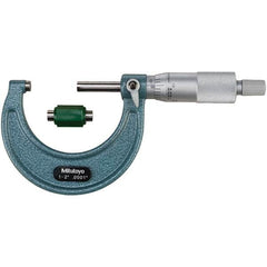 Mitutoyo - Mechanical Outside Micrometers Minimum Measurement (Decimal Inch): 1.0000 Maximum Measurement (Decimal Inch): 2.0000 - Americas Industrial Supply