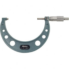 Mitutoyo - Mechanical Outside Micrometers Minimum Measurement (Decimal Inch): 4 Maximum Measurement (Decimal Inch): 5 - Americas Industrial Supply