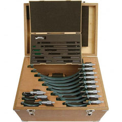 Mitutoyo - Mechanical Outside Micrometer Sets Minimum Measurement (Inch): 0 Maximum Measurement (Inch): 12.0000 - Americas Industrial Supply