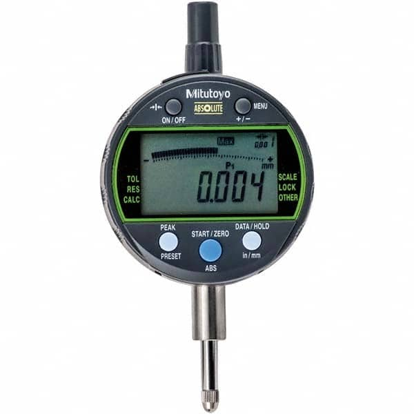 Mitutoyo - Electronic Drop Indicators Minimum Measurement (mm): 0.00 Maximum Measurement (mm): 12.7 - Americas Industrial Supply