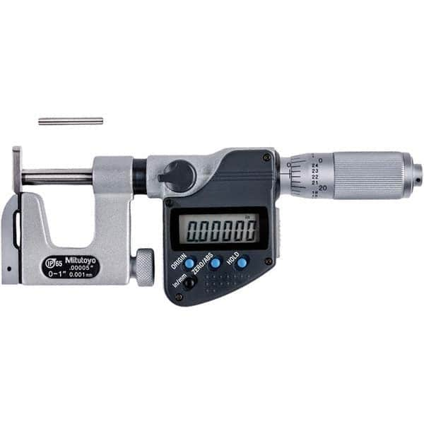 Mitutoyo - Electronic Outside Micrometers Type: Uni-Mike Minimum Measurement (Decimal Inch): 0.0000 - Americas Industrial Supply