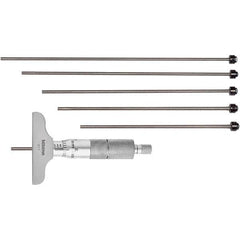 Mitutoyo - Mechanical Depth Micrometers Minimum Measurement (Decimal Inch): 0 Maximum Measurement (Decimal Inch): 6.00 - Americas Industrial Supply