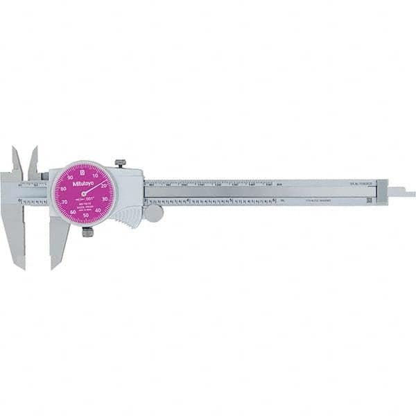 Mitutoyo - Dial Calipers Maximum Measurement (Inch): 6 Dial Graduation (Decimal Inch): 0.001 - Americas Industrial Supply