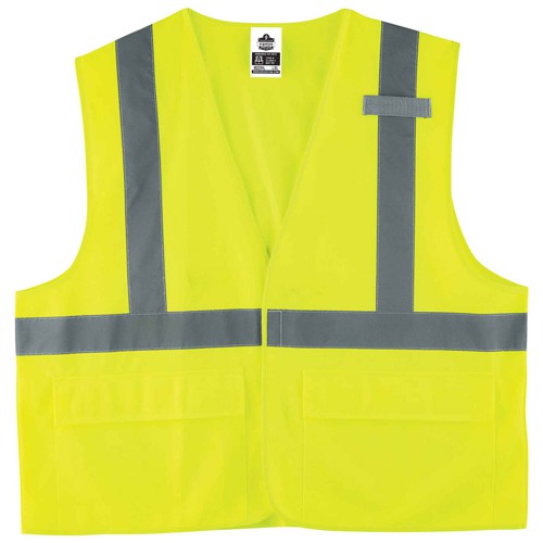 8225HL S/M Lime Standard Solid Vest Type R Class 2 - Americas Industrial Supply