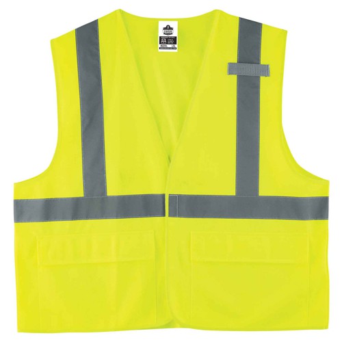 8225HL L/ XL Lime Standard Solid Vest Type R Class 2 - Americas Industrial Supply