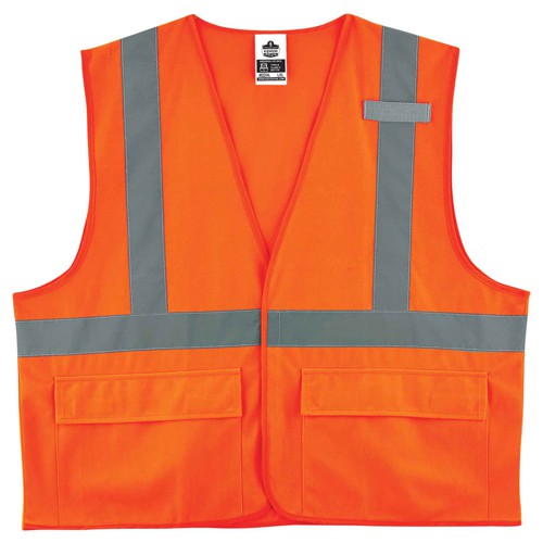 8225HL 4/5 XL Orange Standard Solid Vest Type R Class 2 - Americas Industrial Supply