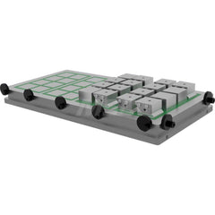 Electro-Permanent Magnetic Chucks; Shape: Rectangle; Length (Inch): 36; Width/Diameter (Inch): 12; Height (Inch): 2; Number of Poles: 48; Magnet Pole Type: Square; Pole Alignment: 2″ x 2″; Operating Frequency (Hz): 50/60; Clamping Force: 170 N/sq. cm