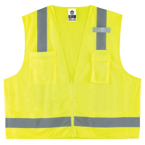 8249Z S/M Lime Econ Surveyors Vest Type R Class 2 - Americas Industrial Supply